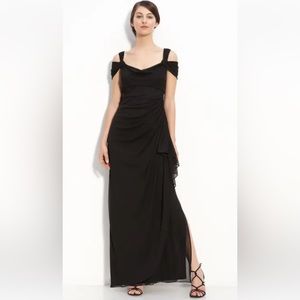 Black gauzy formal dress